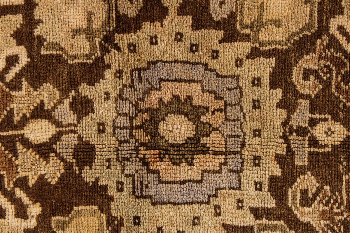 4x6 Rust and Beige Turkish Tribal Rug