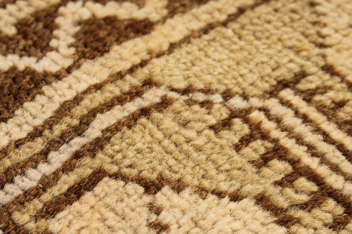 4x6 Rust and Beige Turkish Tribal Rug