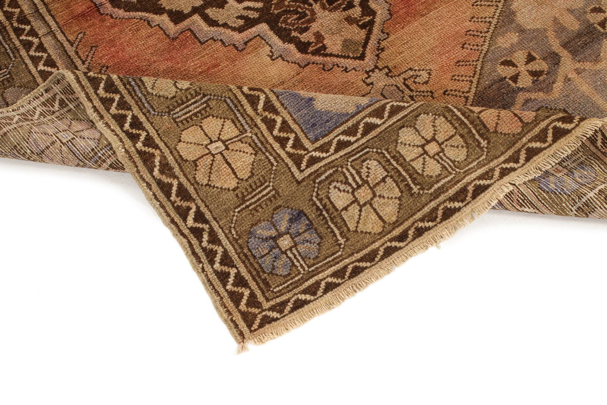 4x6 Rust and Beige Turkish Tribal Rug