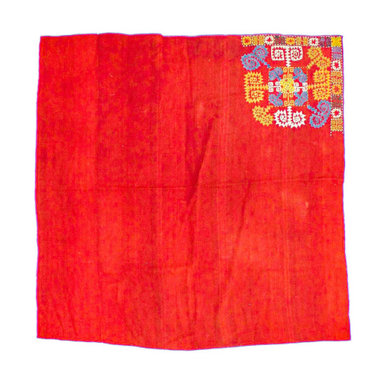 5x5 Handmade Patchwork Vintage Anatolian Handmade Tribal Rug Kilim