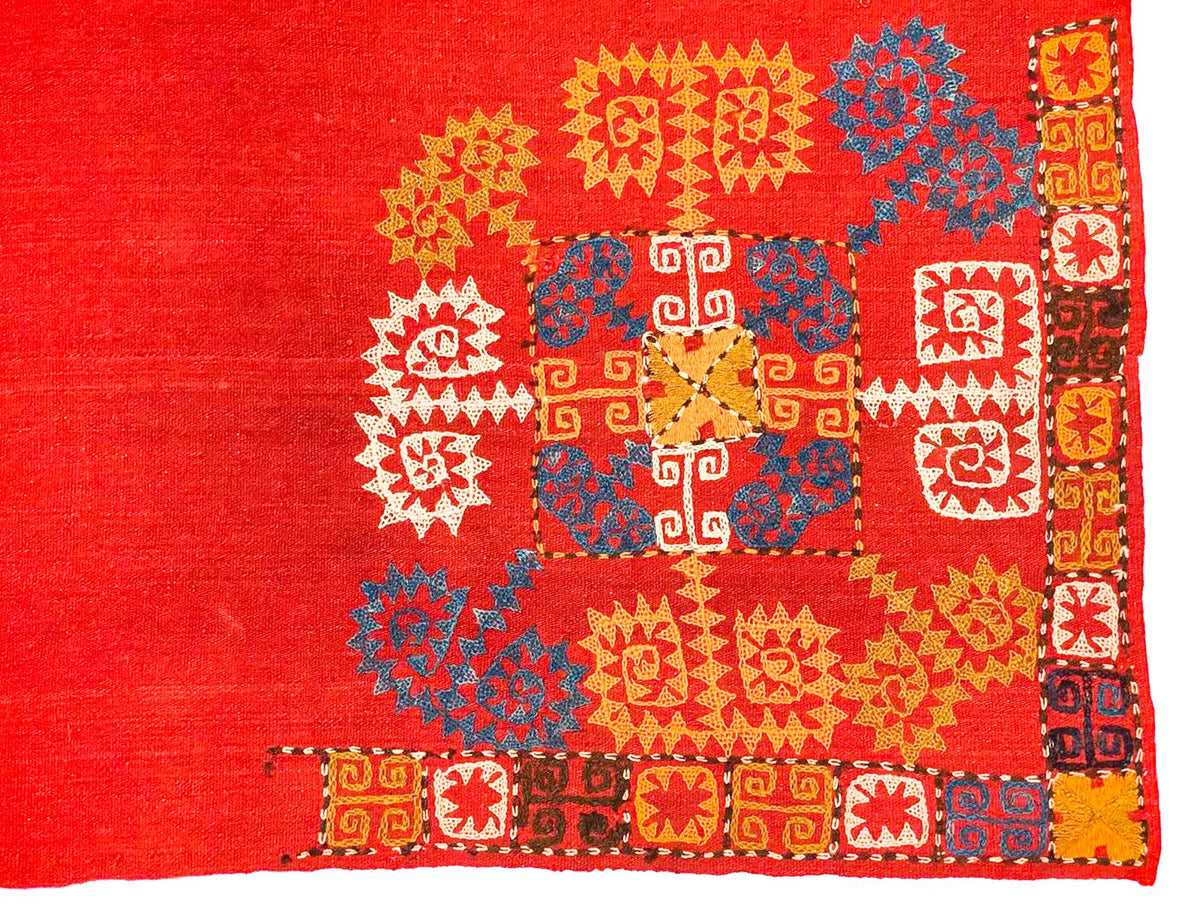 5x5 Handmade Patchwork Vintage Anatolian Handmade Tribal Rug Kilim