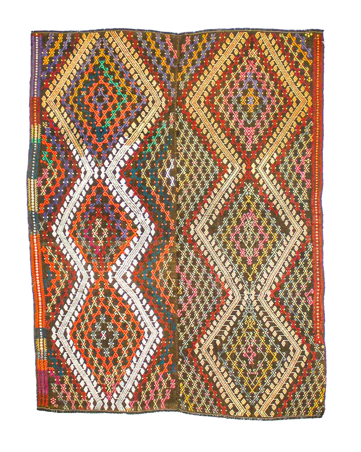 6x8 Handmade Patchwork Vintage Anatolian Handmade Tribal Rug Kilim