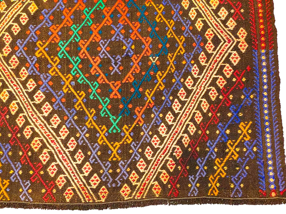 6x8 Handmade Patchwork Vintage Anatolian Handmade Tribal Rug Kilim