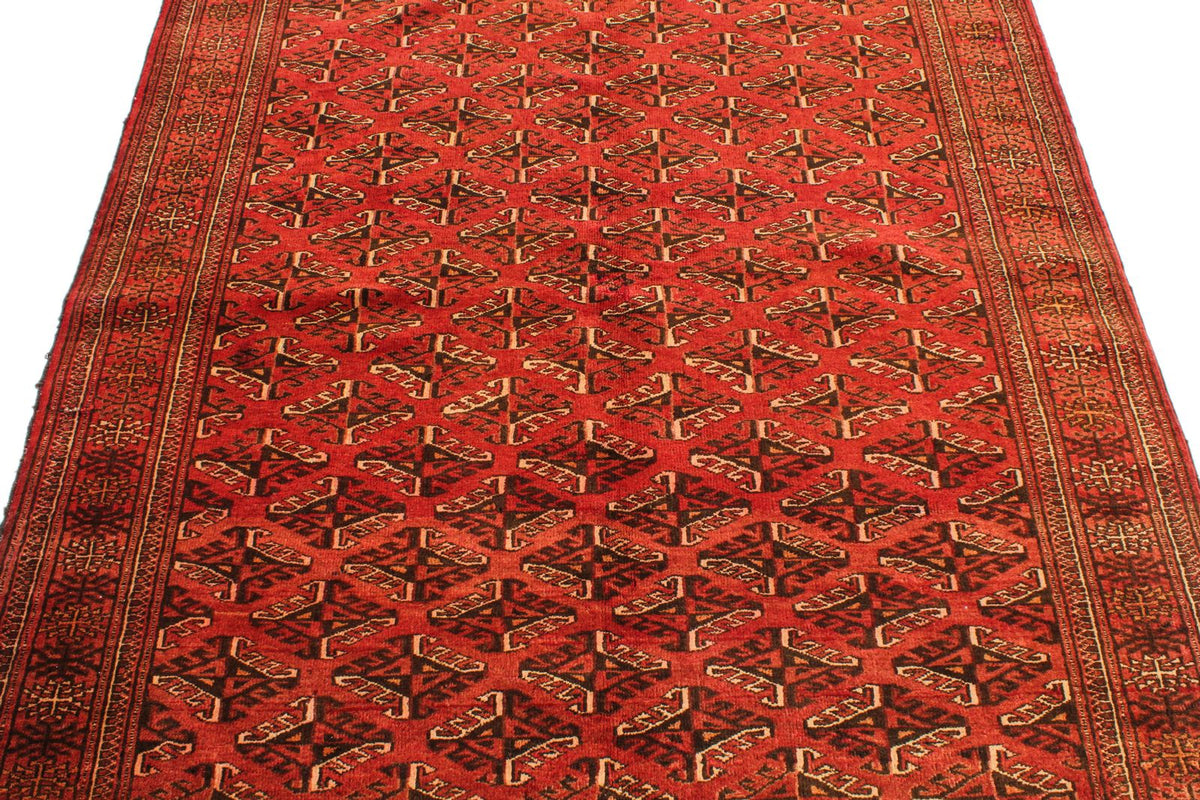 5x6 Red and Rust Anatolian Traditional Rug