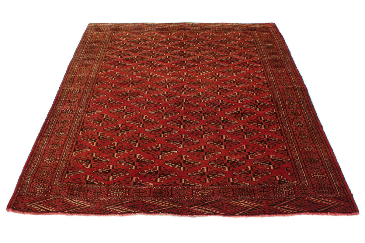 5x6 Red and Rust Anatolian Traditional Rug