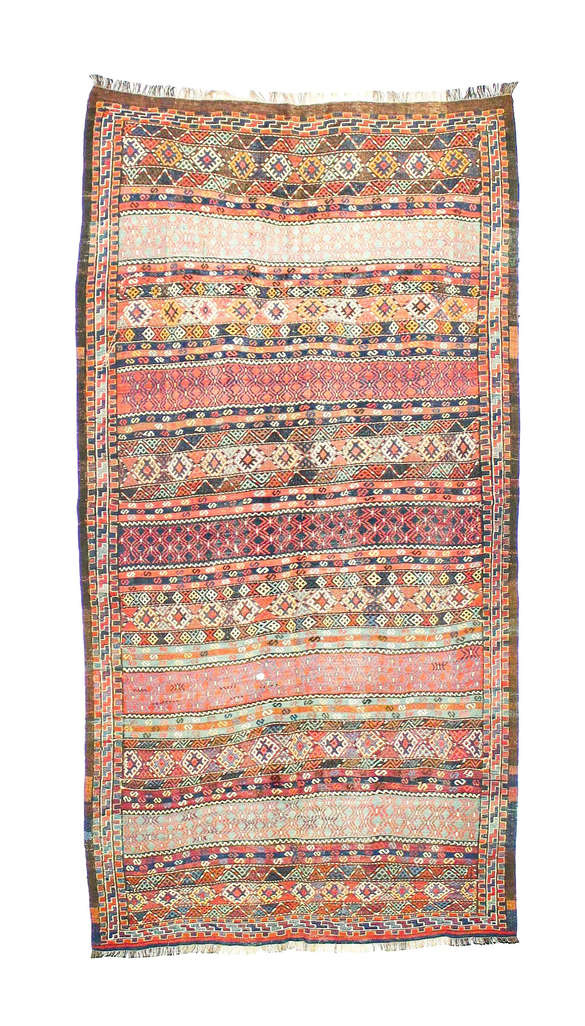 5x10 Handmade Patchwork Vintage Anatolian Handmade Tribal Runner Kilim