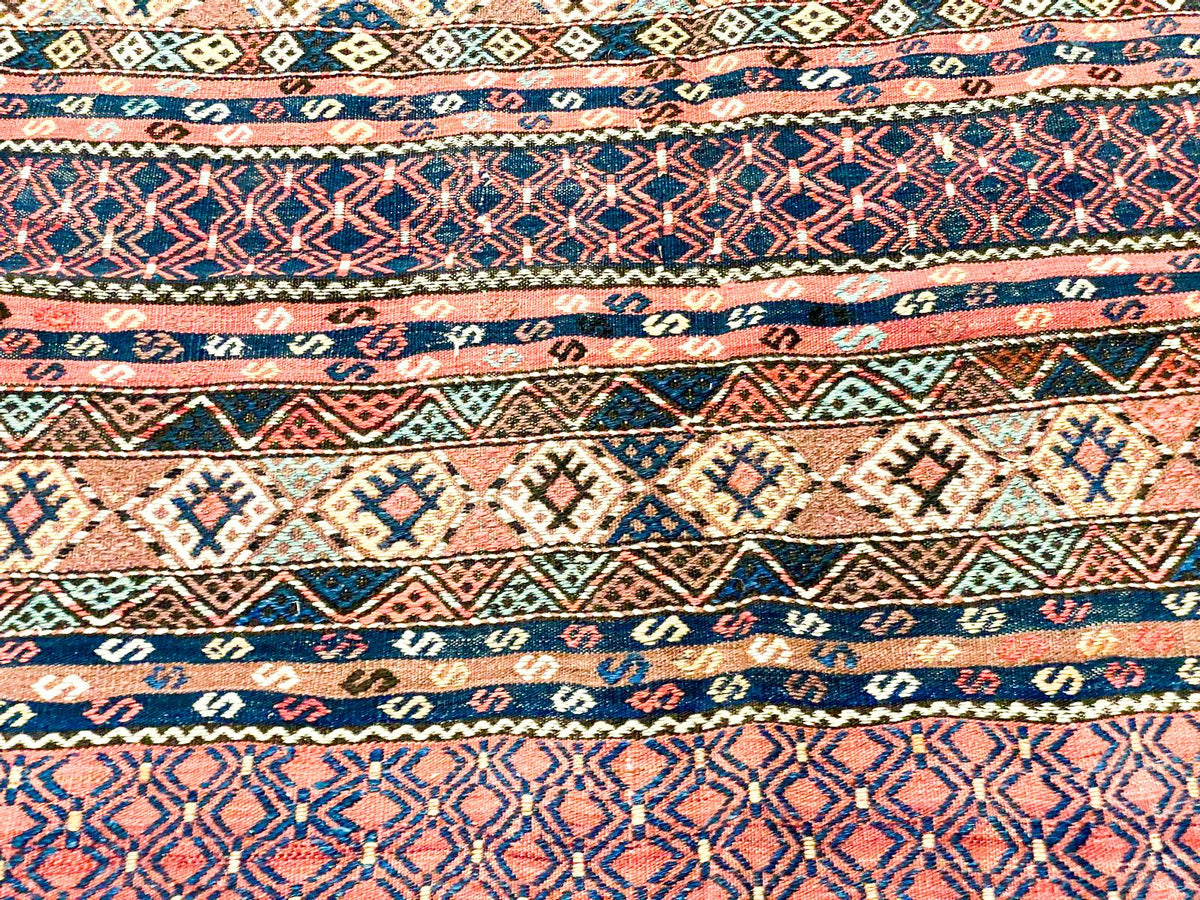 5x10 Handmade Patchwork Vintage Anatolian Handmade Tribal Runner Kilim
