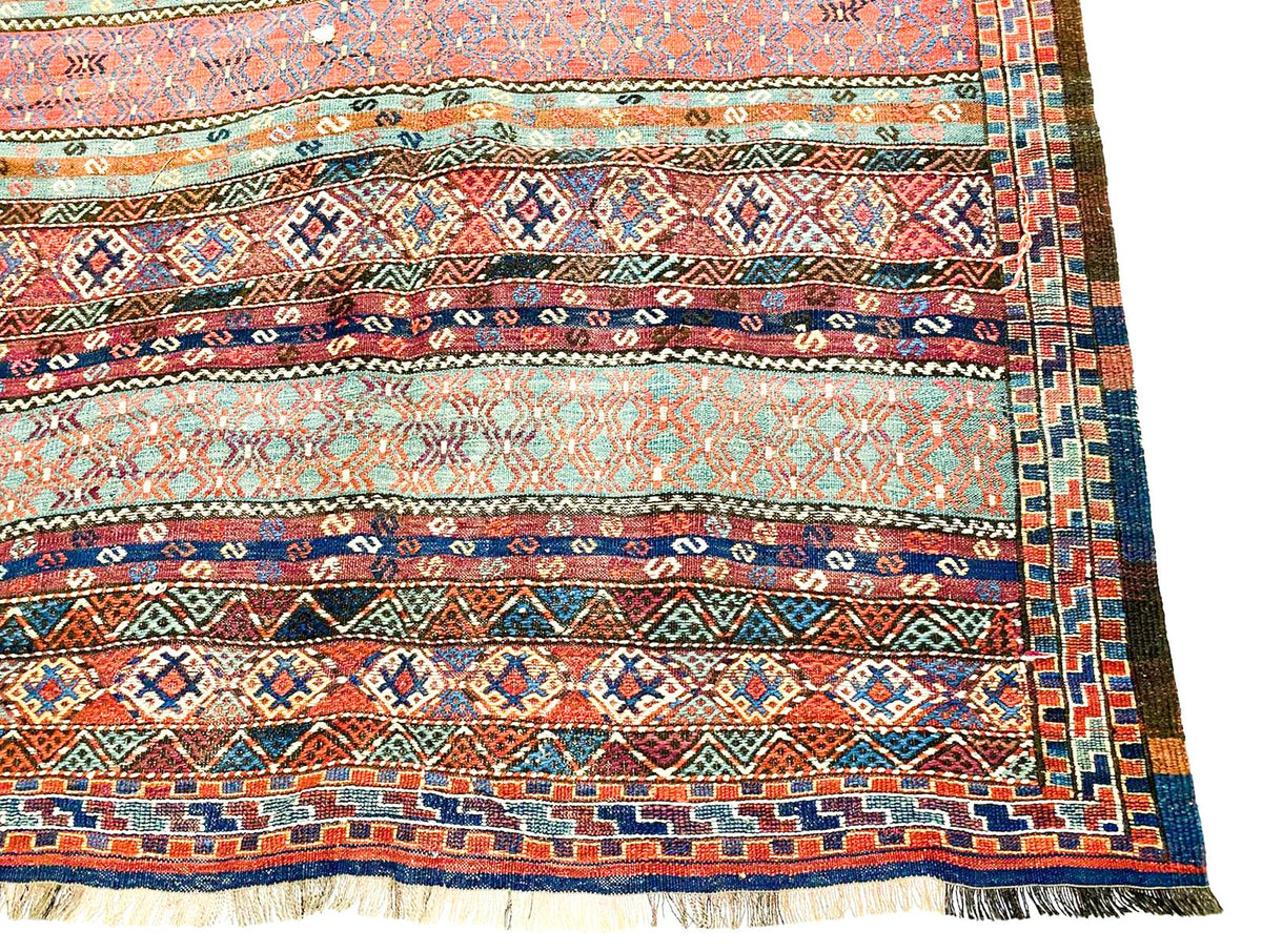 5x10 Handmade Patchwork Vintage Anatolian Handmade Tribal Runner Kilim
