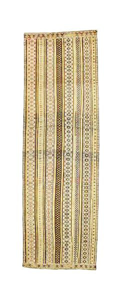 Vintage Handmade 4x12 Multicolor Anatolian Caucasian Tribal Distressed Area Runner