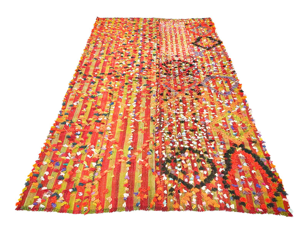 5x9 Handmade Patchwork Vintage Anatolian Handmade Tribal Rug Kilim