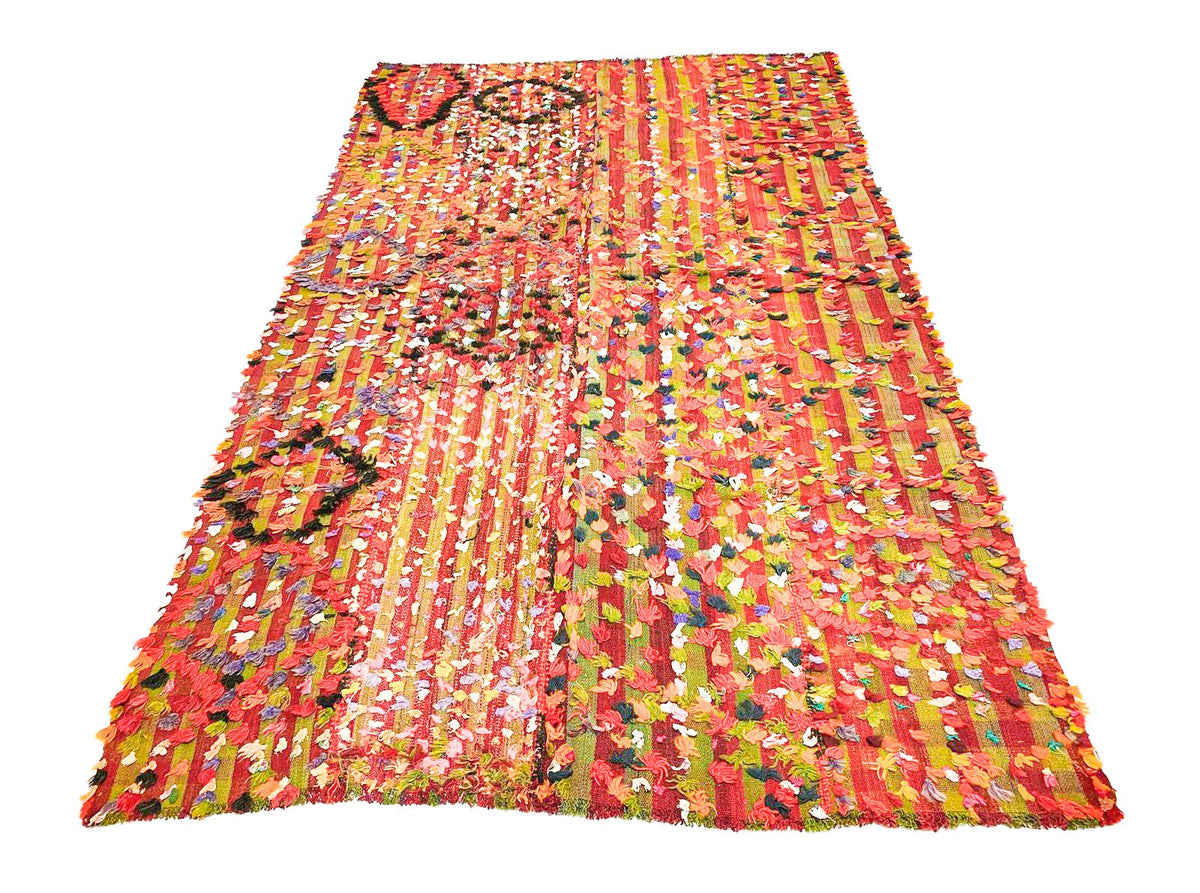 5x9 Handmade Patchwork Vintage Anatolian Handmade Tribal Rug Kilim