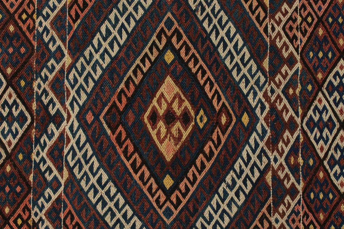 2x11 Brown and Multicolor Turkish Tribal Runner