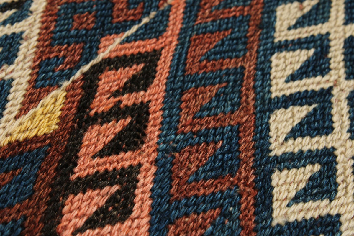 2x11 Brown and Multicolor Turkish Tribal Runner
