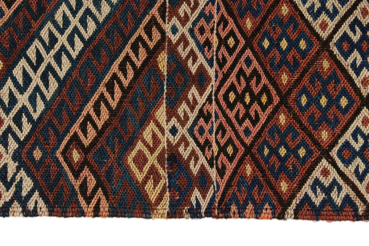 2x11 Brown and Multicolor Turkish Tribal Runner
