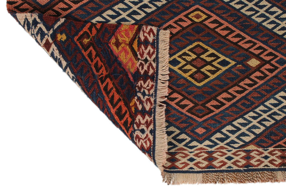 2x11 Brown and Multicolor Turkish Tribal Runner