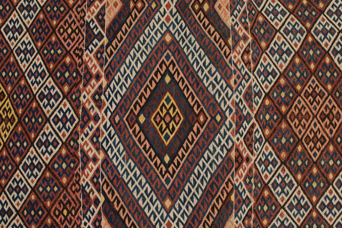 2x11 Brown and Multicolor Turkish Tribal Runner