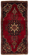 Vintage Handmade 3x6 Red and Brown Anatolian Turkish Tribal Distressed Area Rug