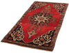 Vintage Handmade 3x6 Red and Brown Anatolian Turkish Tribal Distressed Area Rug