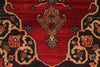 Vintage Handmade 3x6 Red and Brown Anatolian Turkish Tribal Distressed Area Rug