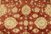 8x10 Beige and Red Turkish Oushak Rug