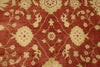 8x10 Beige and Red Turkish Oushak Rug