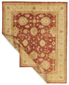 8x10 Beige and Red Turkish Oushak Rug