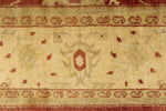 8x10 Beige and Red Turkish Oushak Rug