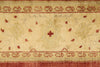 8x10 Beige and Red Turkish Oushak Rug