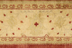 8x10 Beige and Red Turkish Oushak Rug