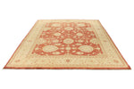 8x10 Beige and Red Turkish Oushak Rug