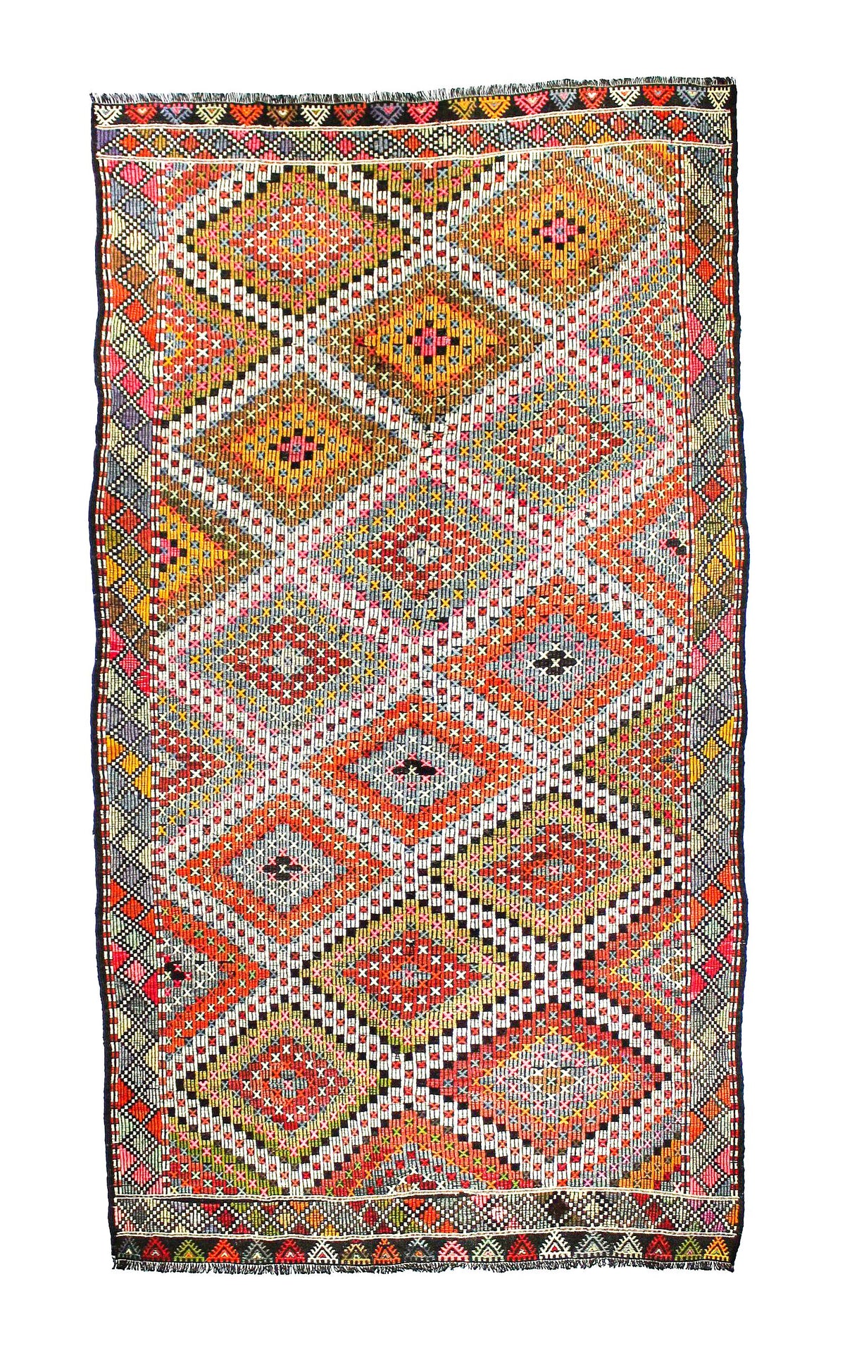 6x10 Handmade Patchwork Vintage Anatolian Handmade Tribal Rug Kilim