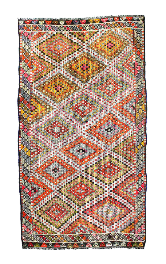 6x10 Handmade Patchwork Vintage Anatolian Handmade Tribal Rug Kilim