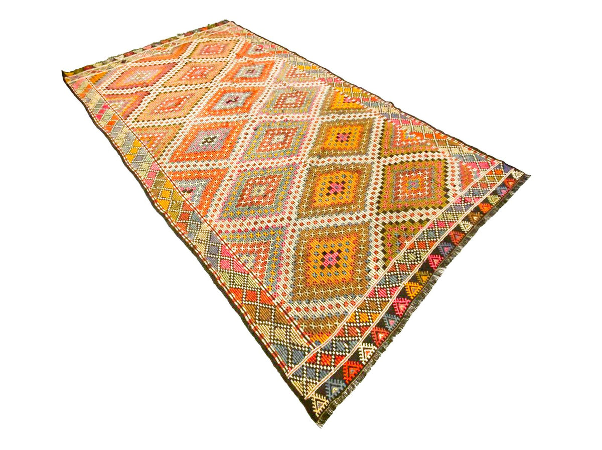 6x10 Handmade Patchwork Vintage Anatolian Handmade Tribal Rug Kilim
