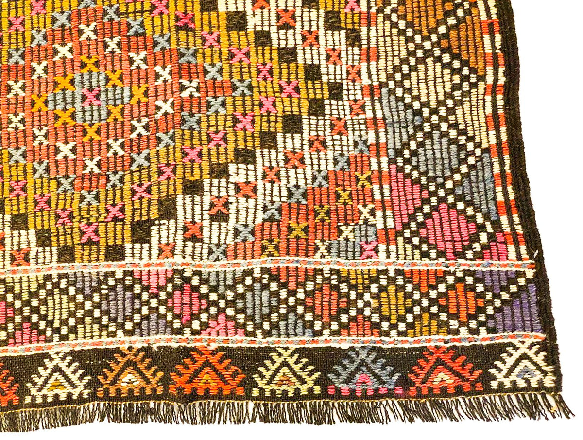 6x10 Handmade Patchwork Vintage Anatolian Handmade Tribal Rug Kilim