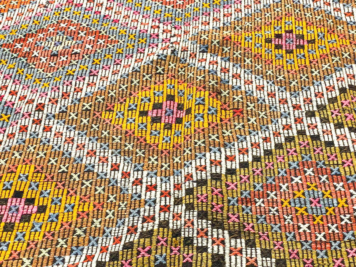 6x10 Handmade Patchwork Vintage Anatolian Handmade Tribal Rug Kilim