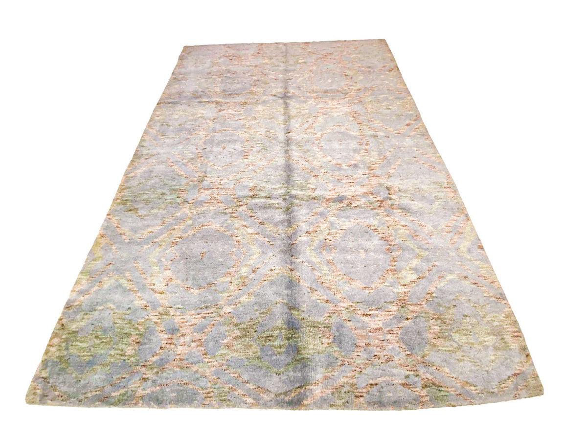 7x10 Blue and Green Modern Contemporary Rug