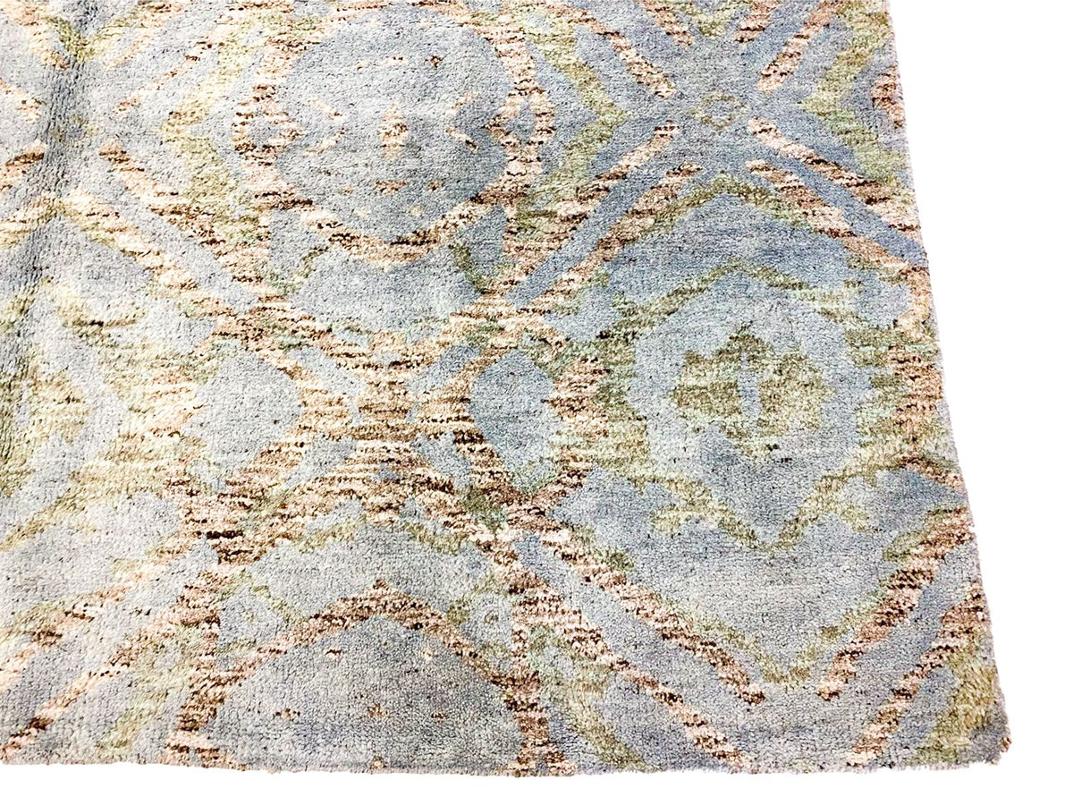 7x10 Blue and Green Modern Contemporary Rug