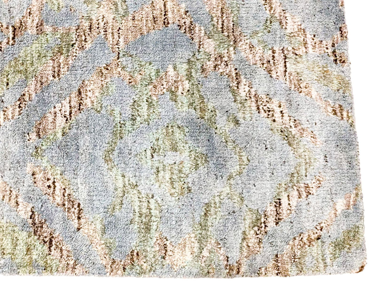 7x10 Blue and Green Modern Contemporary Rug