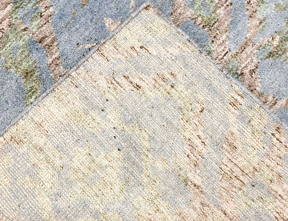 7x10 Blue and Green Modern Contemporary Rug