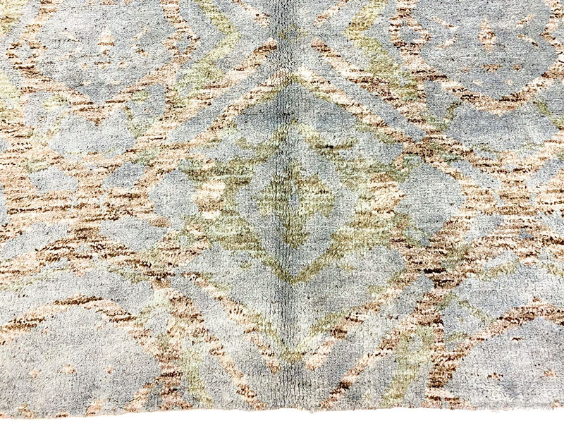 7x10 Blue and Green Modern Contemporary Rug