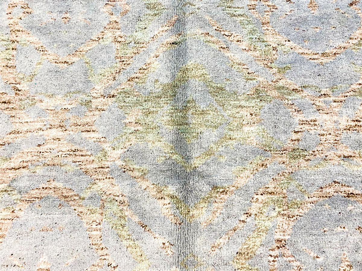 7x10 Blue and Green Modern Contemporary Rug
