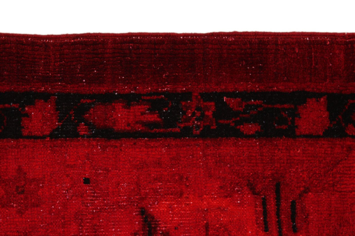 8x10 Red and Navy Turkish Overdyed Rug