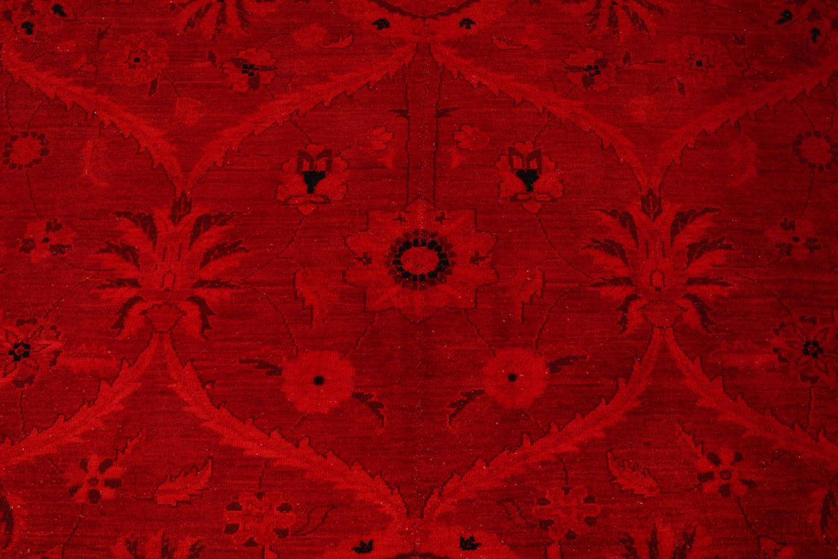 8x10 Red and Navy Turkish Overdyed Rug