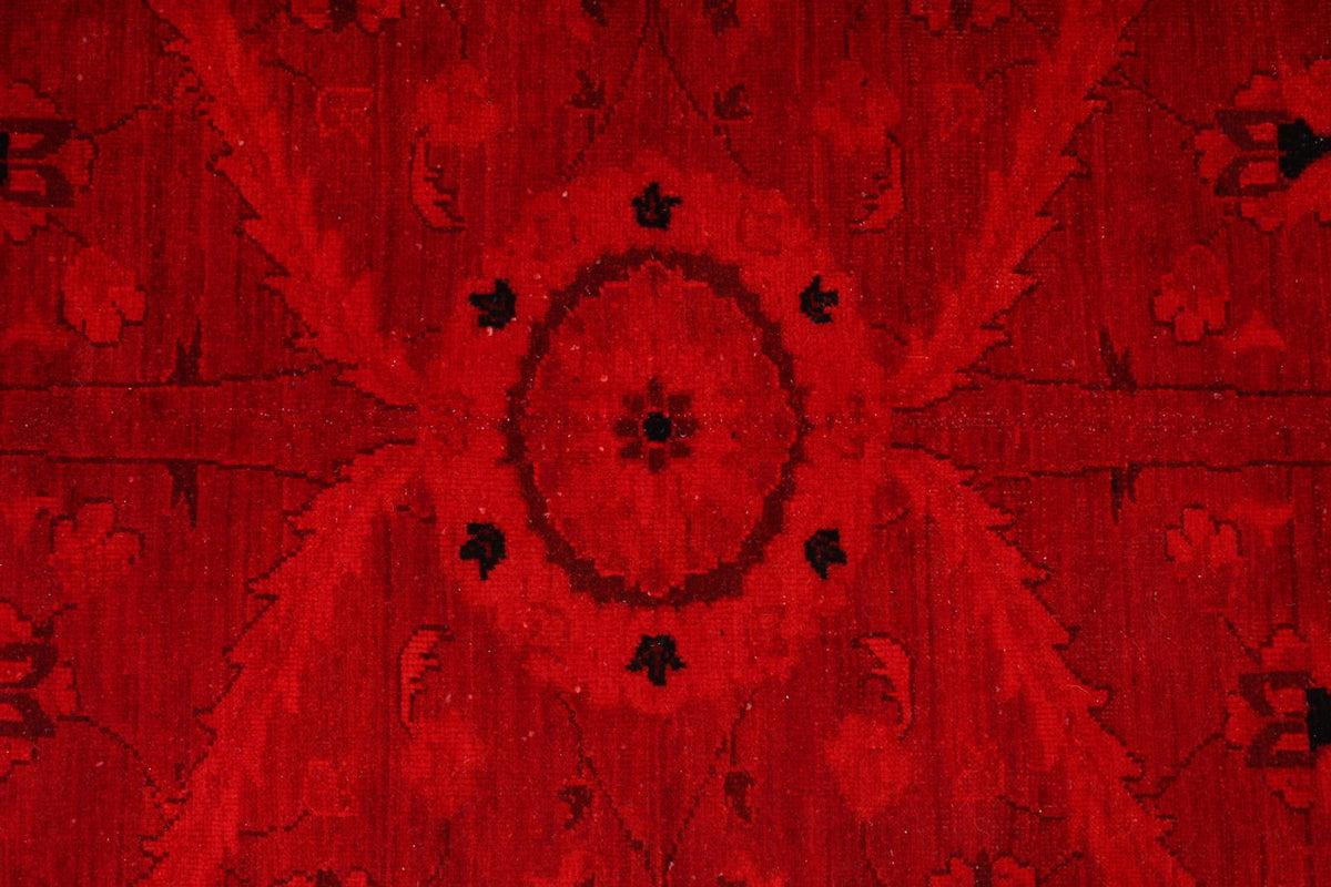 8x10 Red and Navy Turkish Overdyed Rug