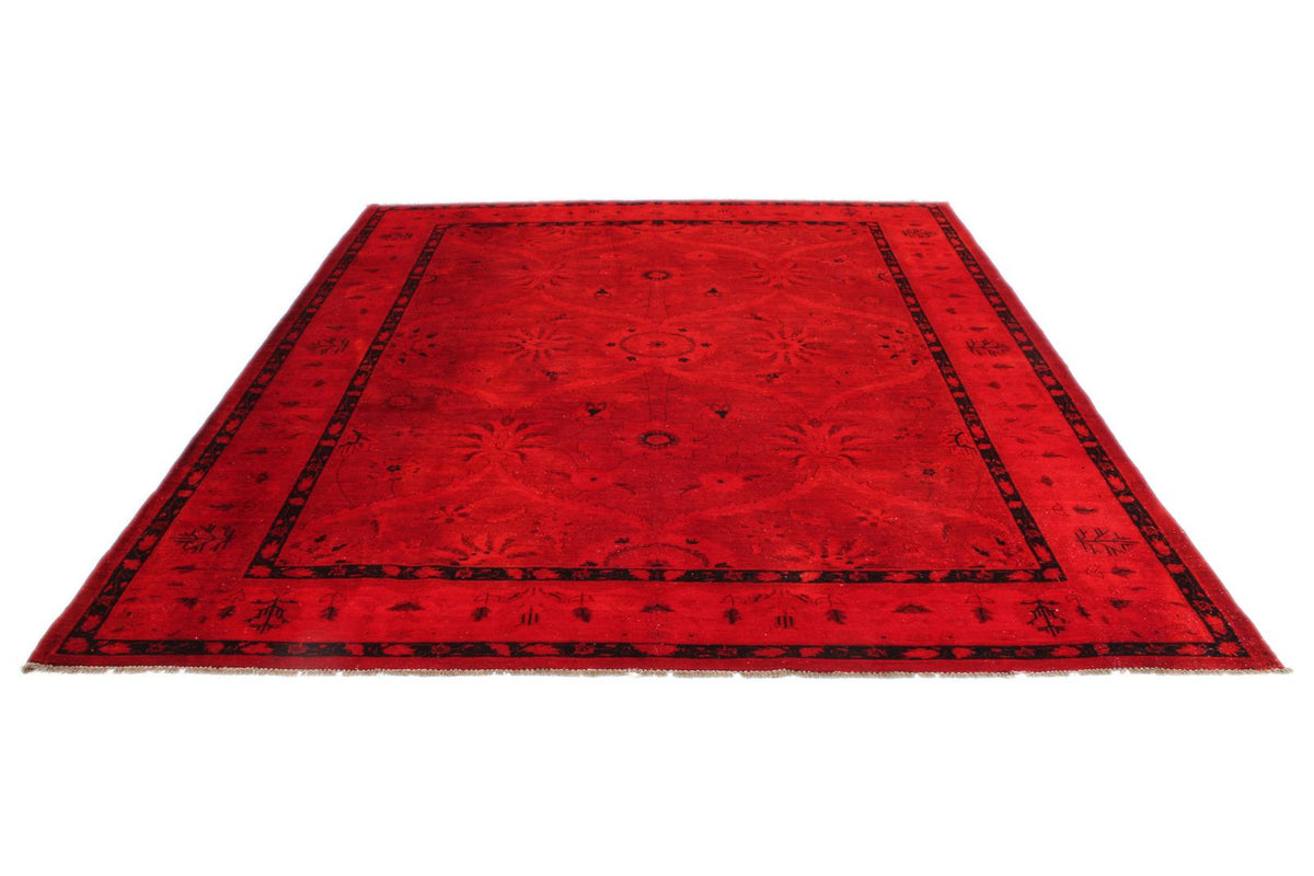8x10 Red and Navy Turkish Overdyed Rug