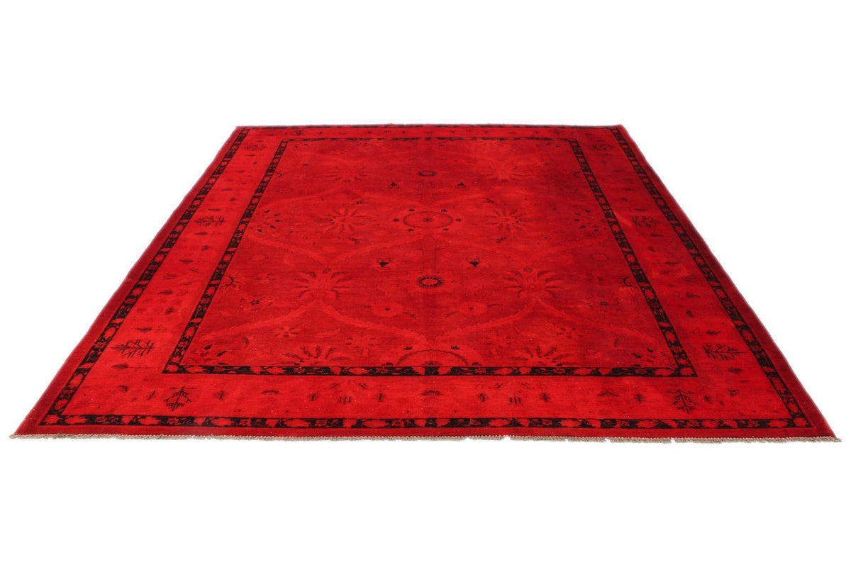 8x10 Red and Navy Turkish Overdyed Rug