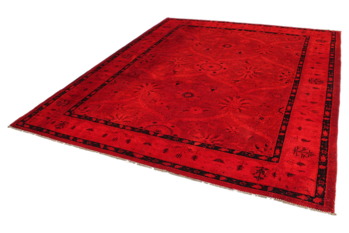 8x10 Red and Navy Turkish Overdyed Rug