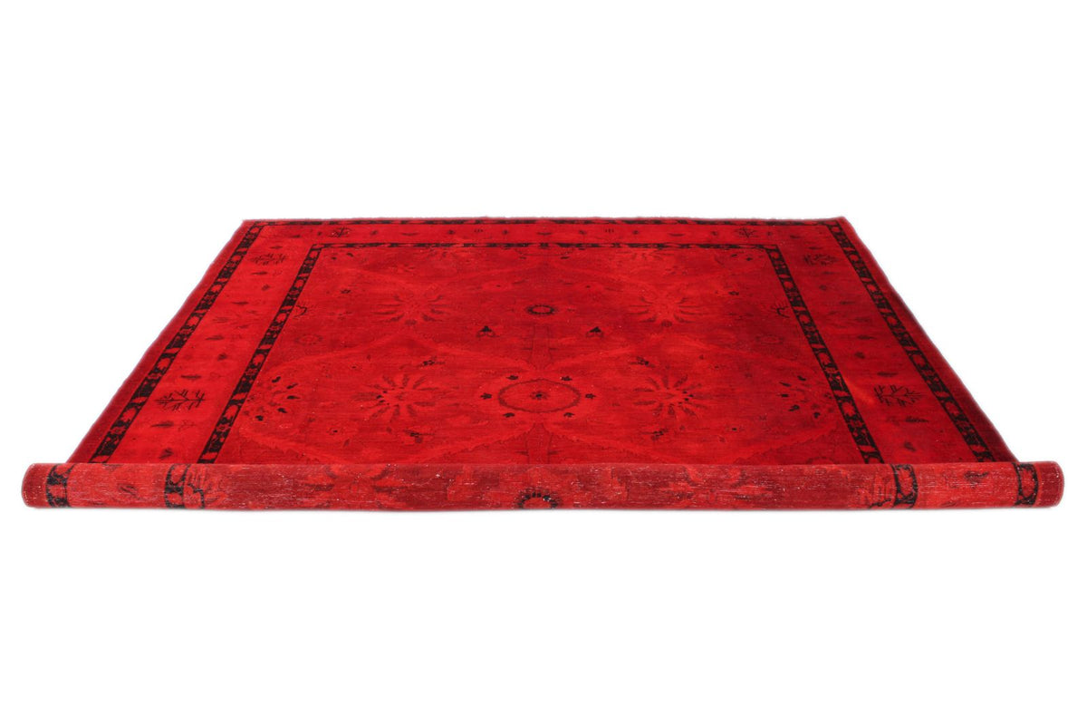 8x10 Red and Navy Turkish Overdyed Rug