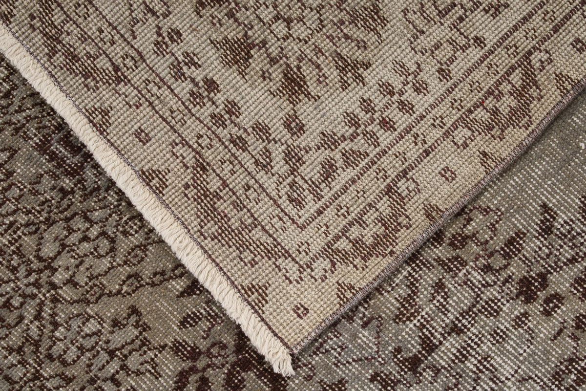 6x9 Gray Turkish Overdyed Rug