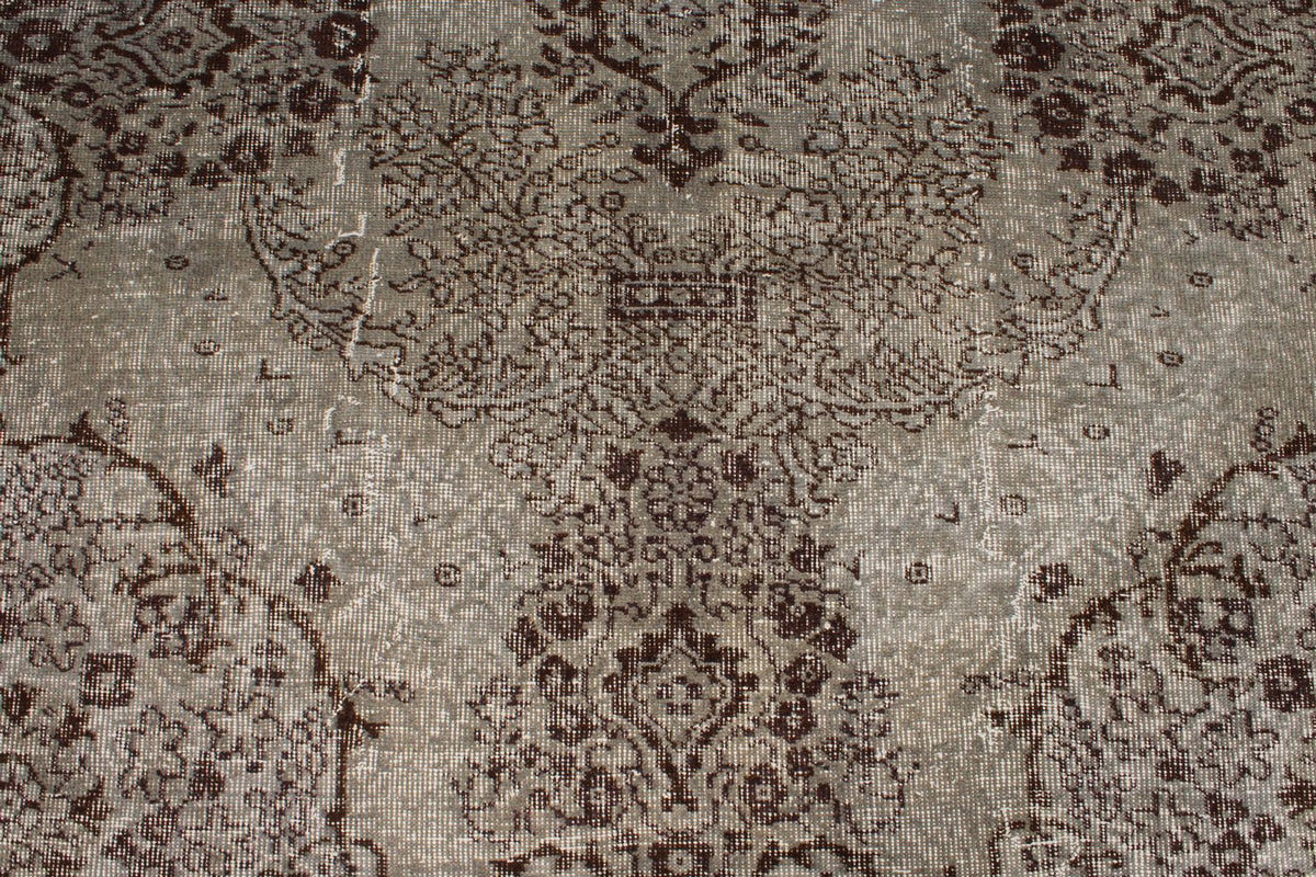 6x9 Gray Turkish Overdyed Rug